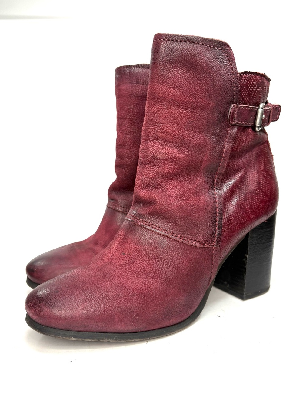Miz Mooz Burgundy Leather Heeled Boots | 40